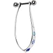 Sterling Silver 925 Fading Blues Zirconia Right Cartilage Ear Piercing