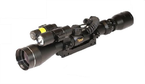 BSA 3-9X40 Varmint Hunter Rifle Scope with Laser and Light