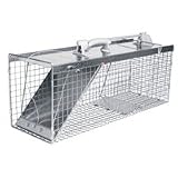 Havahart 1085 Easy Set Cage Animal Live Trap for Raccoons, Stray Cats, Armadillos, & Woodchucks. 32 x 12 x 14