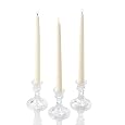 Set of 12 Unscented 10" Taper Candles, Ivory
