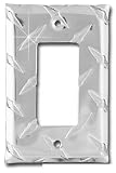Diamond Life MC1GF.D Formula 1Wall Plate XL Single GFI 5 H x 3.25 W Diamond Plate - Case of 25