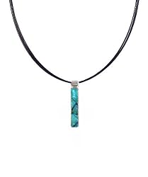 Necklace / Pendant - XP-85- Genuine Handmade Dichroic Glass Pendant Hung on a 16" Stainless Steel Black Colored Multi-Strand Cord + 2" Extension Chain ~ .925 Sterling Silver