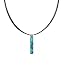 Necklace / Pendant - XP-85- Genuine Handmade Dichroic Glass Pendant Hung on a 16" Stainless Steel Black Colored Multi-Strand Cord + 2" Extension Chain ~ .925 Sterling Silver