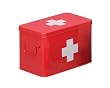 Zeller 18116 Medizin-Box, Metall, rot, L  32x19,5x20
