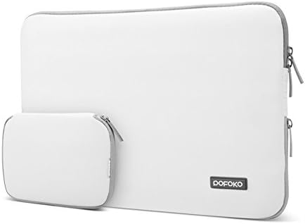 POFOKO 13 13.3 14 Inch Shockproof Waterproof Computer Laptop/Notebook/Tablets MacBook Air/Pro 13.3" Messenger Bag Carry Case (Gray &amp; White)