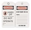 Industrial Grade 2RMV8 Lockout Tag, Danger, Pk 25