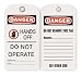 Industrial Grade 2RMV8 Lockout Tag, Danger, Pk 25