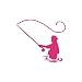 Fly Fishing PINK Vinyl window decal sticker