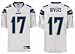 Philip Rivers San Diego Chargers #17 Authentic Reebok NFL Football Jersey - New 2007 Design (White)