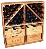 96 Bottle Solid Case/Bottle Bin Wine Rack (Premium Redwood)