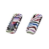 Premium Multi Colored Zebra Design Snap-On Cover Hard Case Cell Phone Protector for Samsung Impression A887 [Accessory Export Brand Packaging]