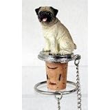 Fawn Pug Cork Bottle Buddy Wine Stopper