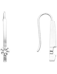 14K White Gold Diamond Earrings - 1.00 Ct. -- LIFETIME WARRANTY