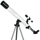 White TwinStar AstroMark 50mm 75x Power Refractor Telescope