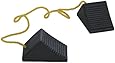 Vestil RWC-2-PR Rubber Wheel Chock with Rope, 5" Width, 4" Height, 8" Depth