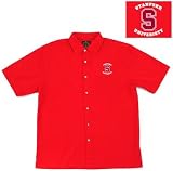 NCAA Stanford University Cardinal Collegiate Prevail Dark Red Men's Button Down Polo Shirt
