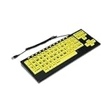 CCT VisionBoard2 Large Key Keyboard - Keyboard - USB - black, yellow