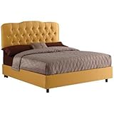 IMAGE OF Morning Gold Shantung Tufted Bed (Twin)