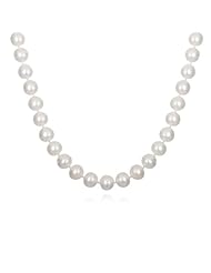 9MM WHITE FRESHWATER PEARL NECKLACE-18"