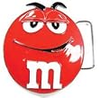 M&Ms 3D Enameled Red Metal Belt Buckle
