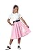 Kids Skirts - Pink Poodle Skirt Grease Kids Costume size Large 10-12