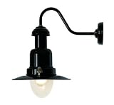 Black Fishing Lamp Outside Light Garden Enamel Outdoor Living