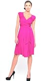 The Olian Cap Sleeve Wrap around Rayon Knit Sash Dress