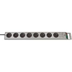 Brennenstuhl SuperSolid Sicherheits Stedoleiste (8-fach, 2,5 m) silber