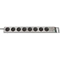 Brennenstuhl SuperSolid Sicherheits Stedoleiste (8-fach, 2,5 m) silber