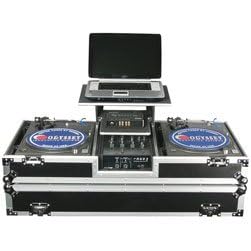 Odyssey FZGSBM10W Flight Zone Glide Style Ata Dj Coffin With Wheels For A 10 Mixer And Two Turntables In Battle Position Odyssey FZGSBM10W Flight Zone Glide Style Ata Dj Coffin With Wheels For A 10 Mixer And Two Turntables In Battle Position