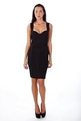 Sheath Scuba/Knit Piping Sweetheart  Dress