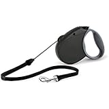 Flexi Freedom Soft Grip Retractable Cord Dog Leash, Small, 16-Feet Long, Supports up to 26-Pound, Black/Black