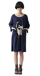 Plus Size Asymmetric General Print Summer Cotton Elbow Length Sleeves  Dress