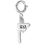 ELLE Jewelry Charms F Initial Sterling Silver 