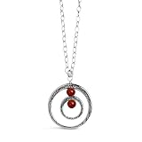 Red Jasper Beads Double Circle of Life Pendant