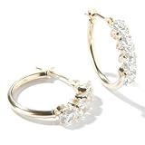 14K White or Yellow Gold Brilliante Four-Stone Earrings