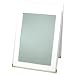 Jewelry Mirror Display Folding White Leather Showcase