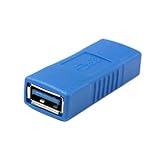 ZPS USB 3.0 Type a Female to Female Plug Adapter Extension Connector Coupler Blue