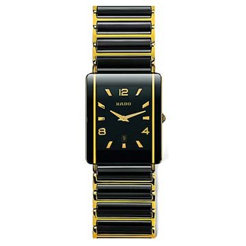 Rado Integral 18kt Yellow Gold Black Ceramic Mens Watch R20282192