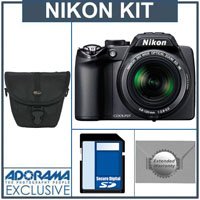 Nikon Coolpix P100 Digital Camera Kit, - Matte Black - With 4GB SD Memory Card, Camera Case, 2 Year Extended Service Coverage