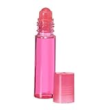 Plain Roll-On Refillable Glass Perfume Bottle Purse or Travel Size (pink)