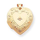 14k Diamond Heart Locket