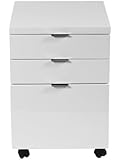 Euro Style Gilbert File Cabinet, White Lacquer
