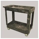 31Xj7uxBrjL. SL160  RUBBERMAID Heavy Duty Service/Utility Cart, Two Shelves, 16 x 34 x 31 1/4, Black