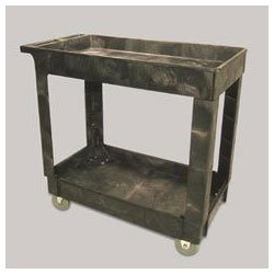 Rubbermaid-Black 2 Shelf Cart, 16" x 30" (RCP9T66BLA) Category: Utility Carts