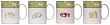 Artistically designed dinnerware Fromage motif mugs 12 oz. Set/4