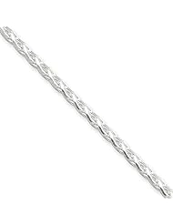 2.5mm, Sterling Silver, Diamond-Cut Spiga Chain, 20 inch