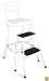 Cosco 11-18WHT Retro Chair/Step Stool, White