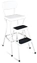 Cosco 11-18WHT Retro Chair/Step Stool, White