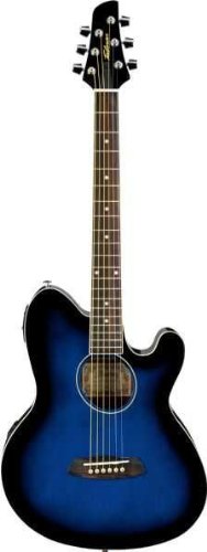 Ibanez TCY10E-TBS Westerngitarre Talman 6-Saiter Sunburst mit Gigbag und Gurt transparent blau